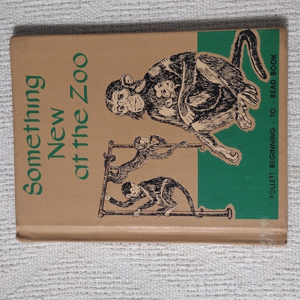 Something New At The Zoo Vintage Book Follett by Esther K. Meeks